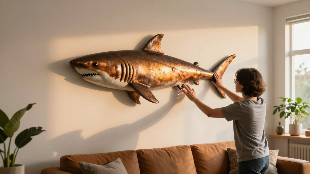 shark metal wall art