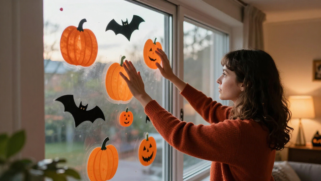 Halloween window clings