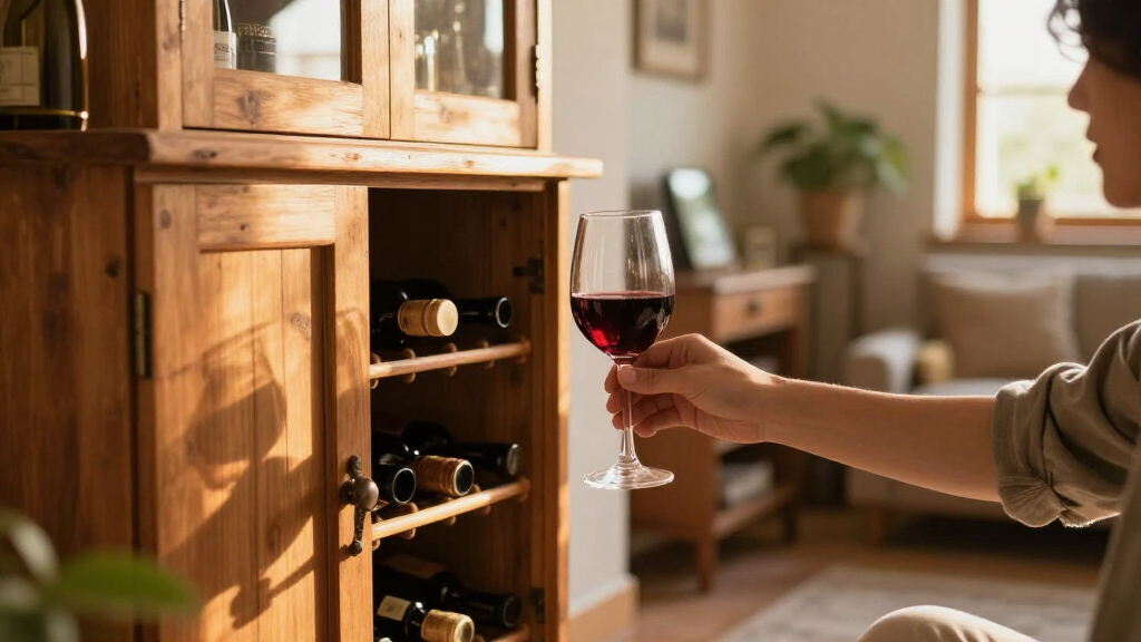 floor standing wine rack cabinet