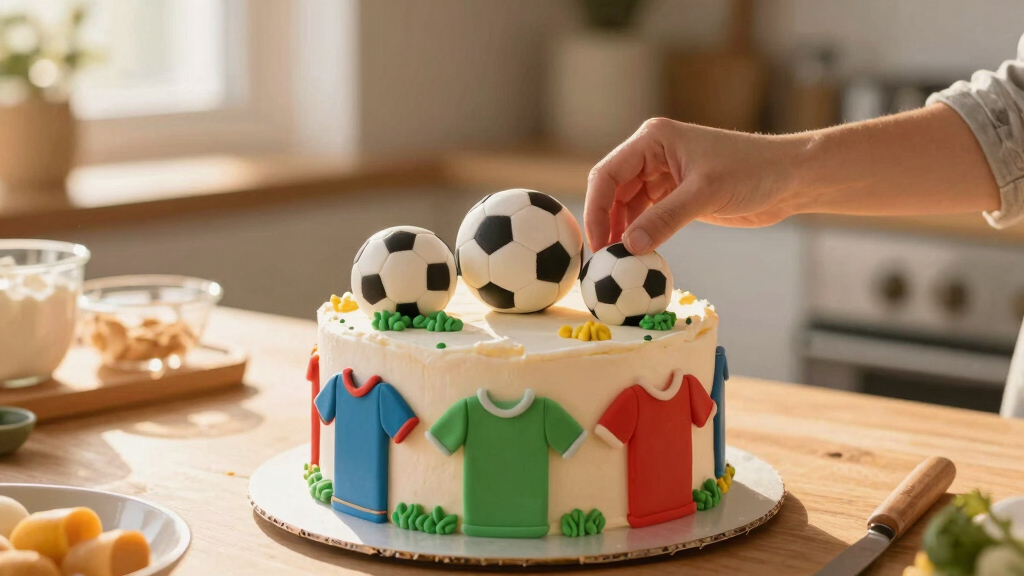 soccer-themed dessert decorations