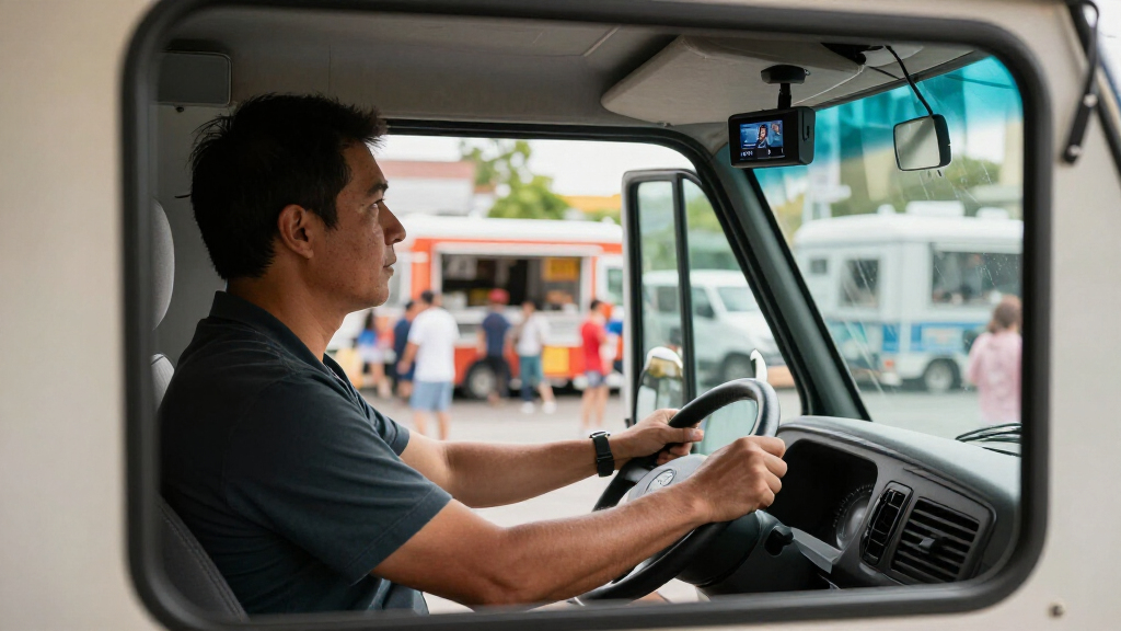 best dash cam with driver alerts for food truck