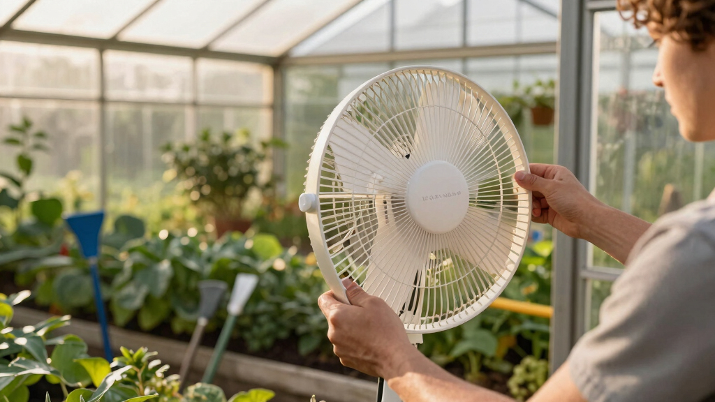 portable greenhouse fans