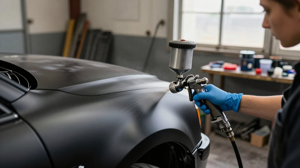 satin black automotive paint