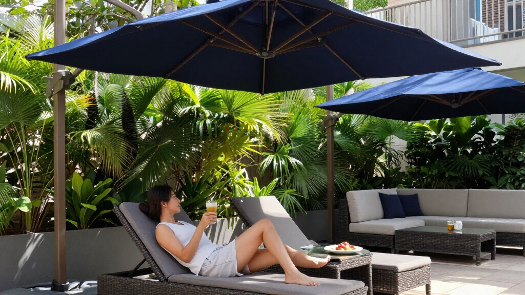 luxury patio umbrellas cantilever style