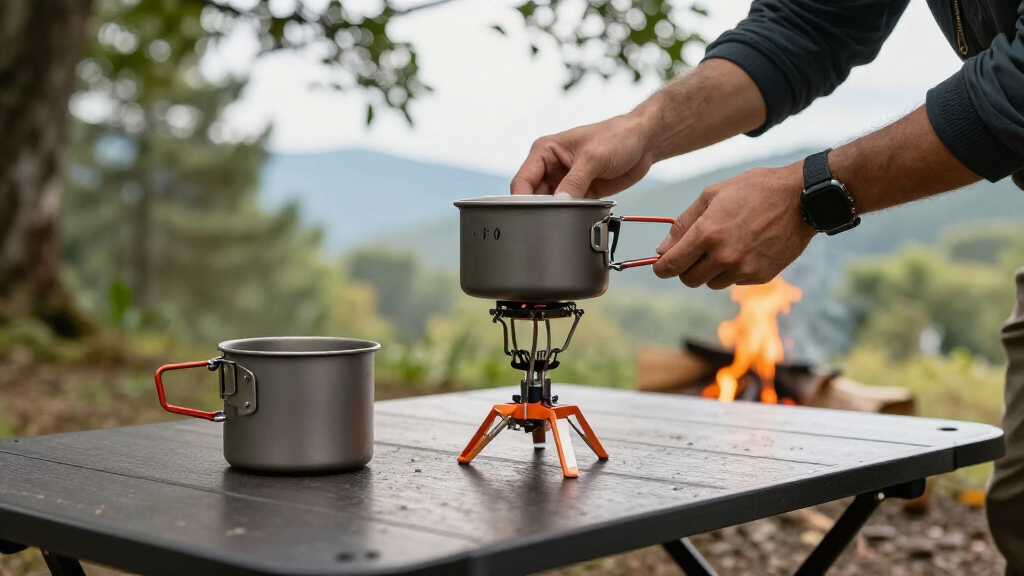ultralight titanium camping stove