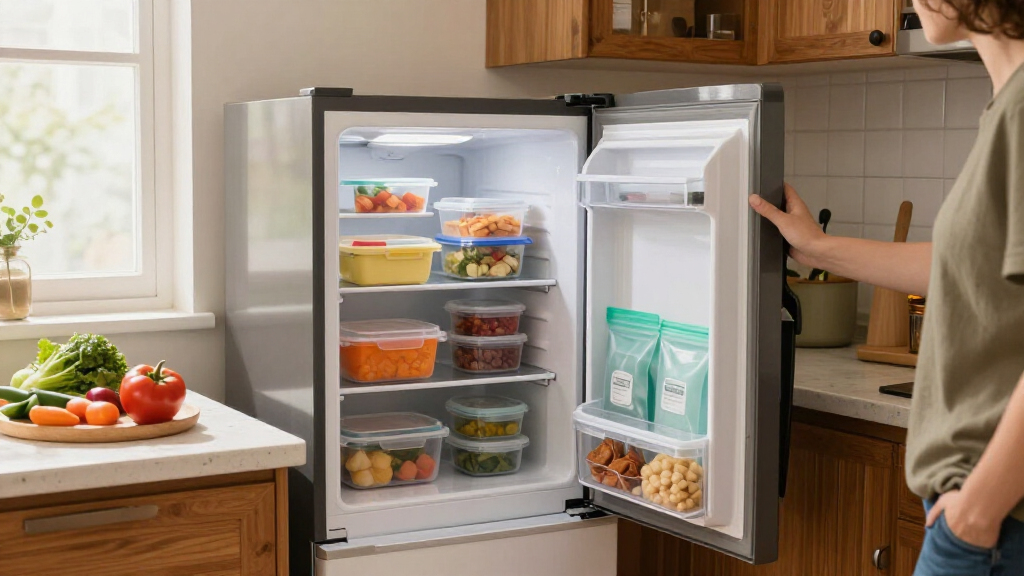 mini fridge for meal prep in small apartment