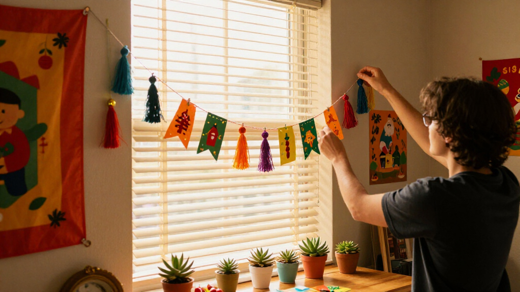 festival-themed dorm room decor