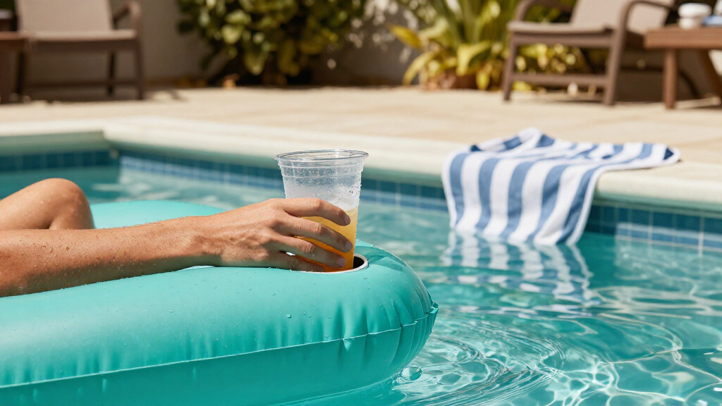 pool float drink holders