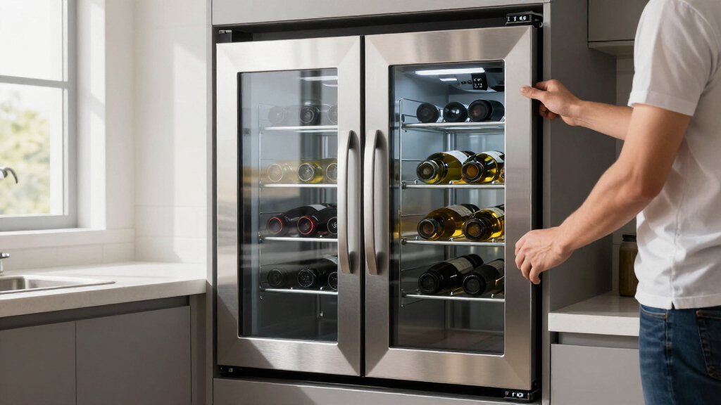 wine fridge with dual zone cooling
