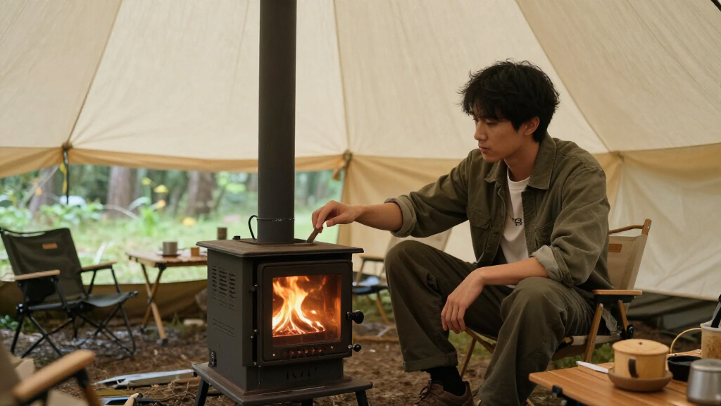 portable wood burning stove tent