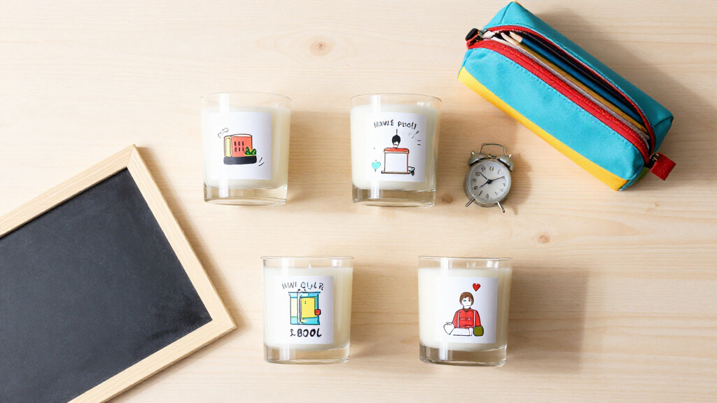 school-themed scented candles