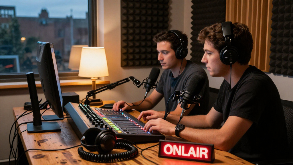 desktop podcast recording consoles