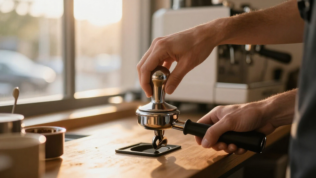 barista tamper stainless steel calibrated