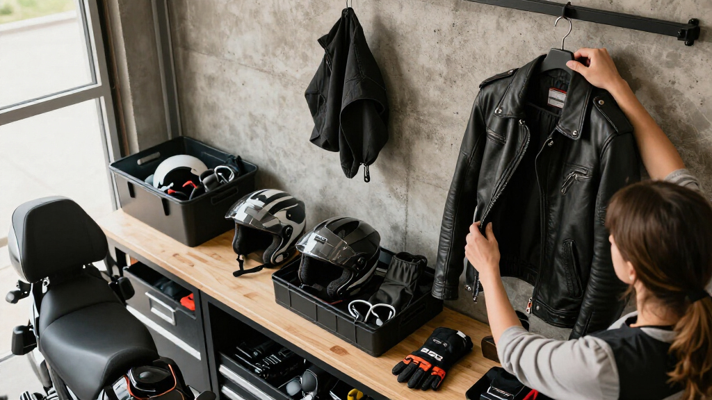 motorcycle gear storage solutions
