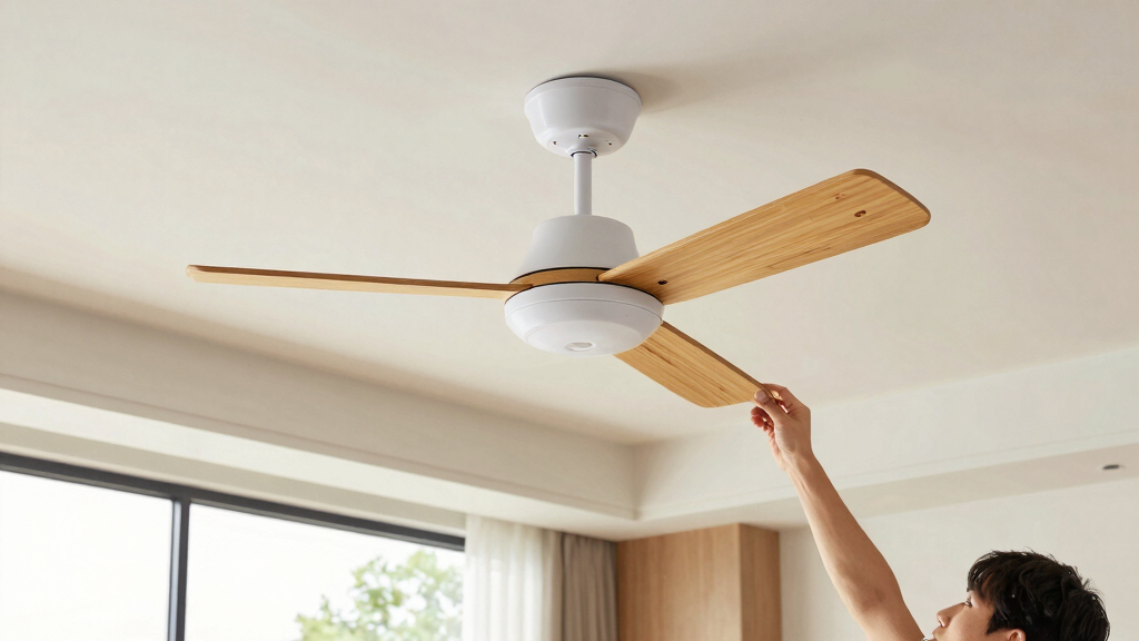 oriental style ceiling fan bamboo blades