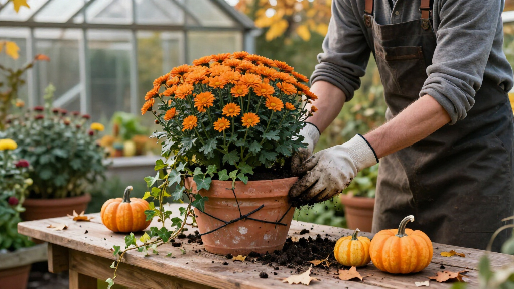 Halloween garden planters