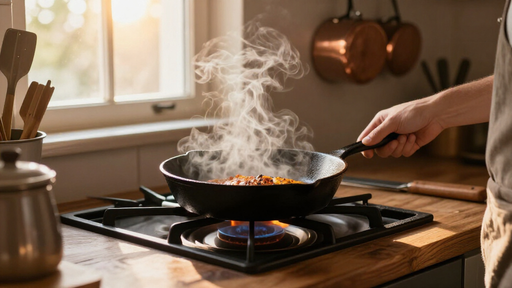 manual cast iron cookware