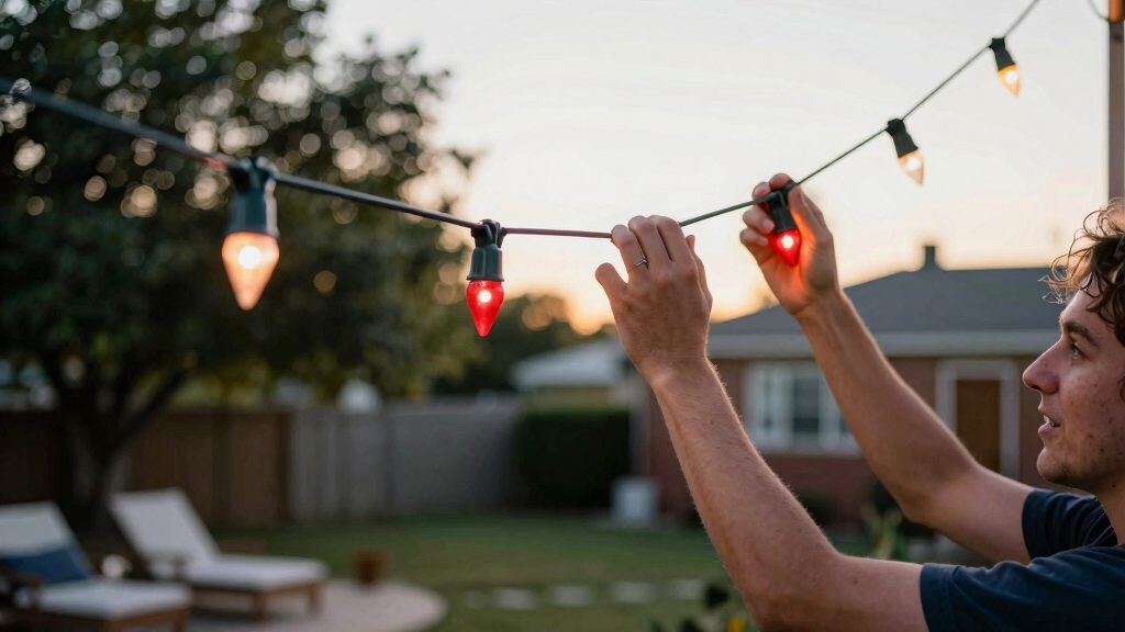 patriotic outdoor string lights