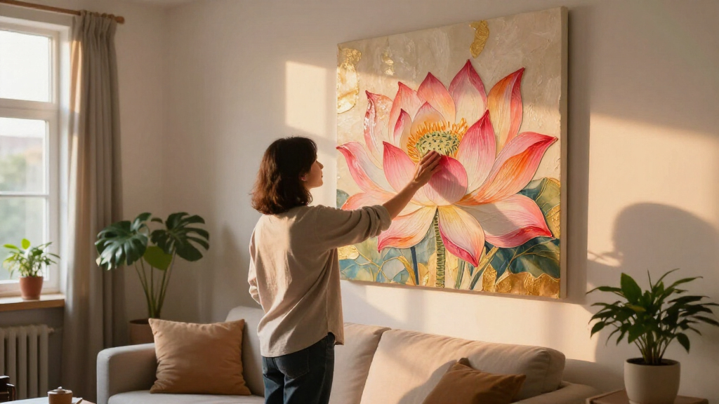 best lotus wall art canvas oversized