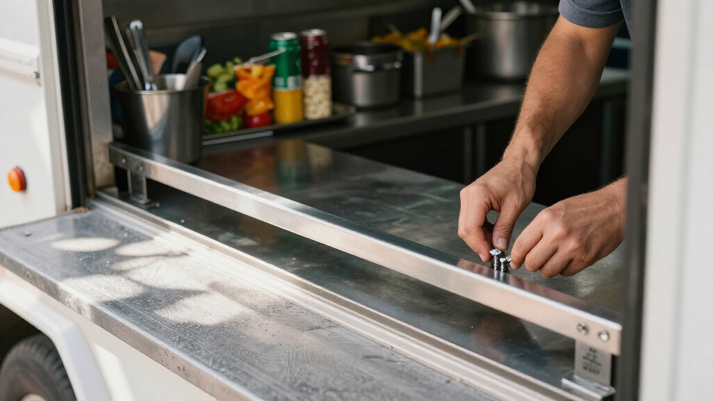 best prep table with pan rail for food truck