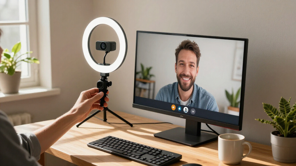 4k webcam kits with ring lights