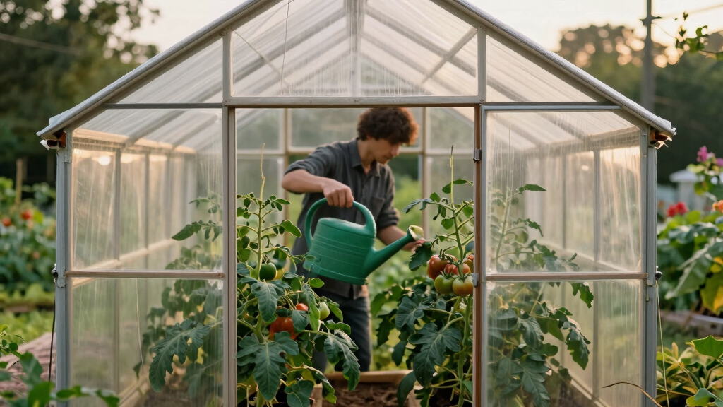 compact greenhouses for year-round gardening
