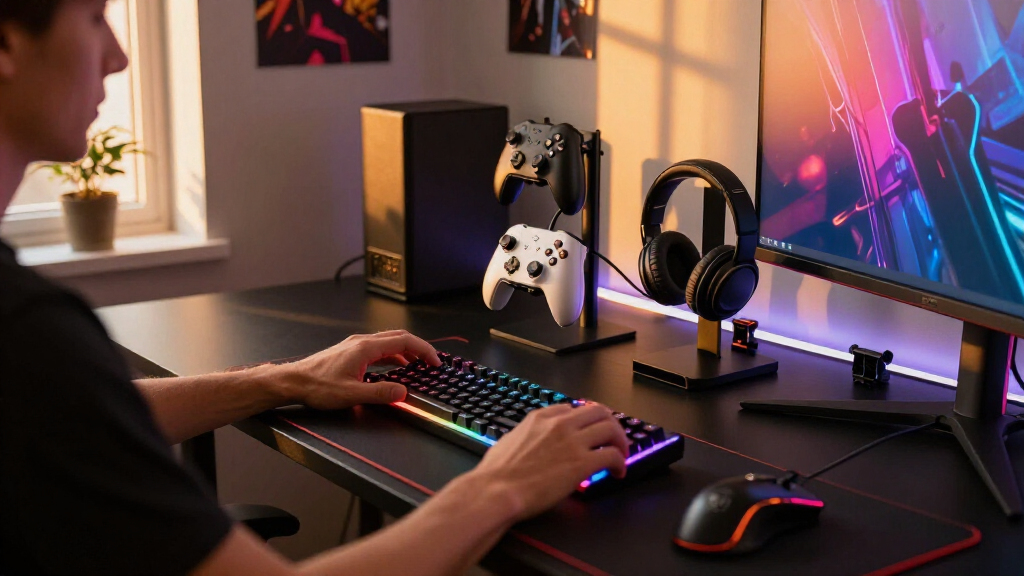 gaming desk organization accessories