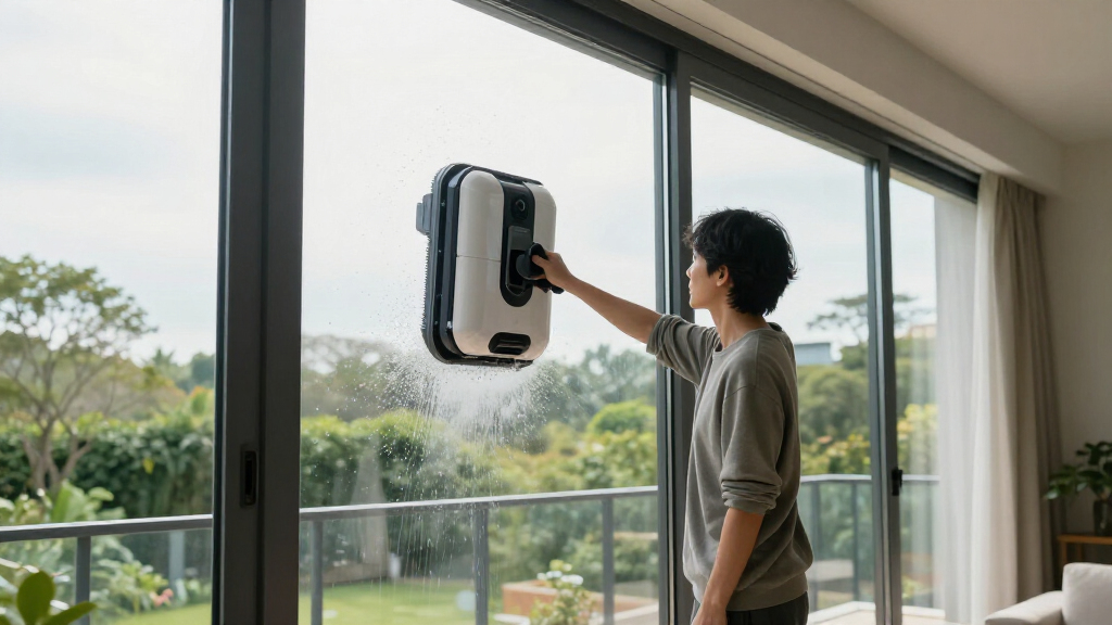 window cleaning robot for frameless glass