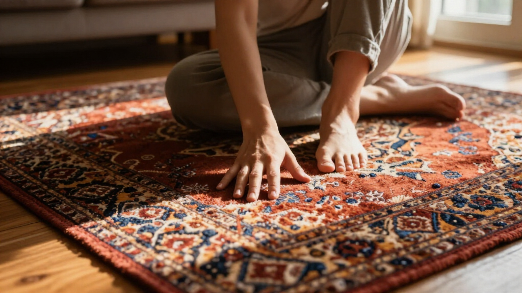 yilong vintage overdyed silk carpet