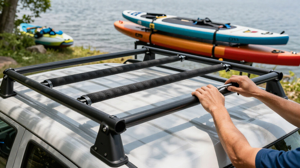 heavy duty roof crossbars for kayaks and sups