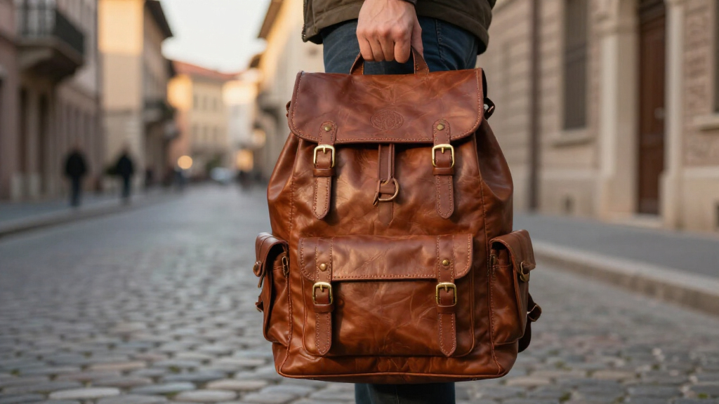 italian leather backpacks for flights