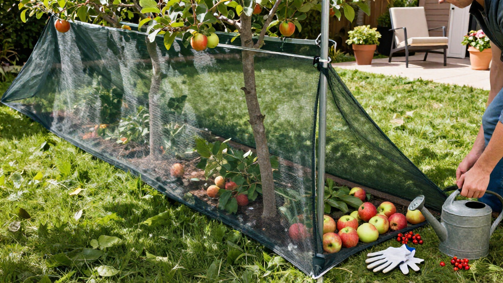bird netting system for fruit trees heavy duty
