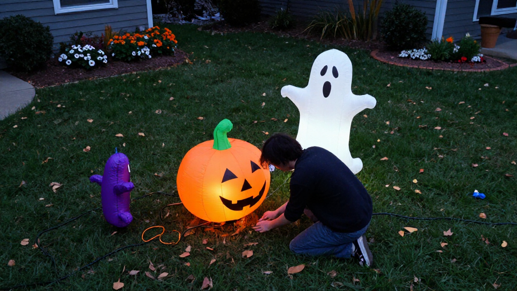Halloween inflatable yard decorations