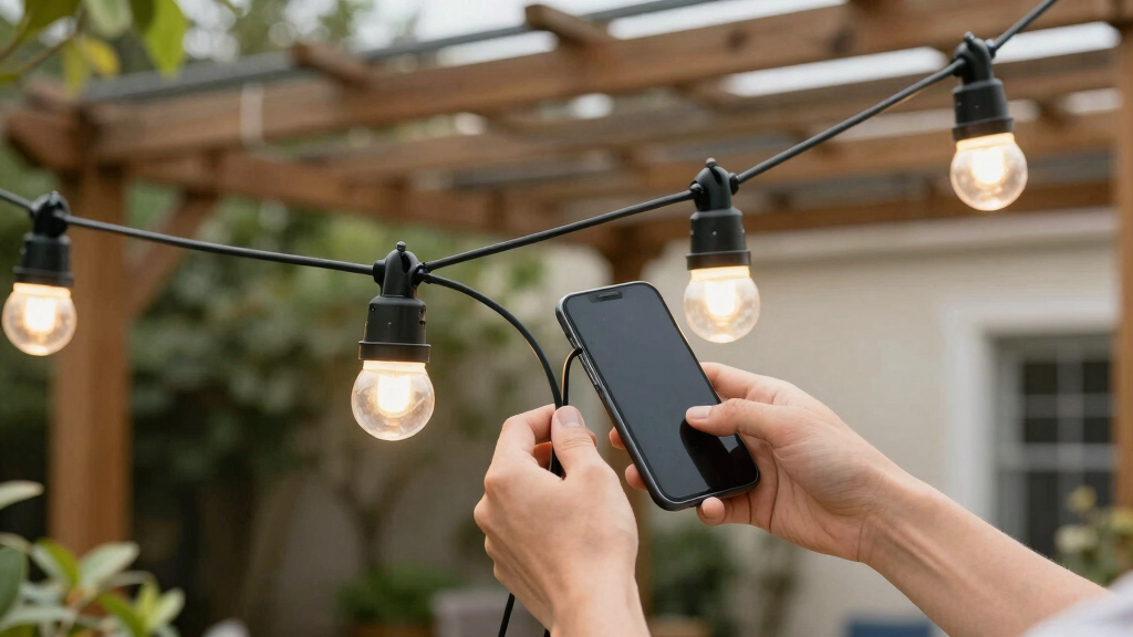 smart outdoor string lights