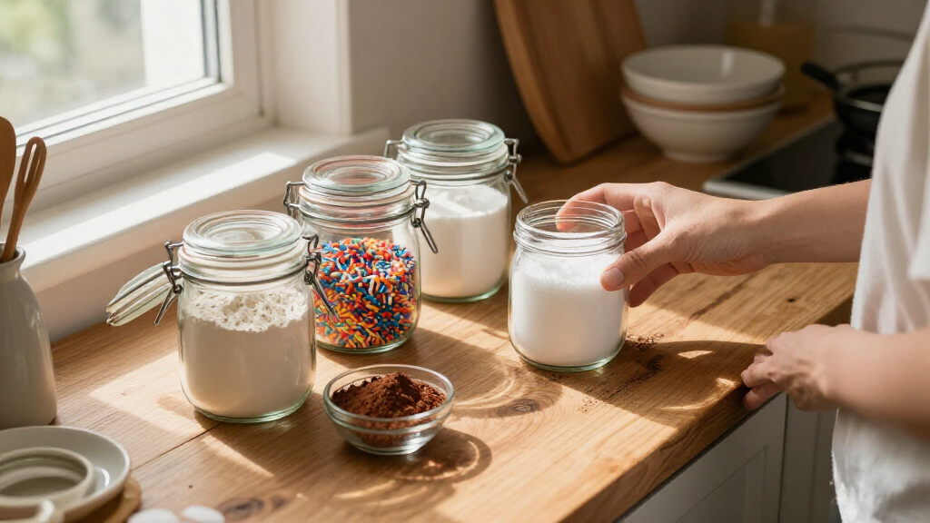 healthy baking ingredient organizers
