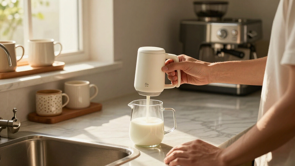 compact electric milk frother