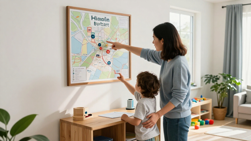 best custom map art with child name and birthplace