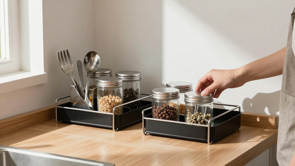 thekitchen counter organizers for a sleek look