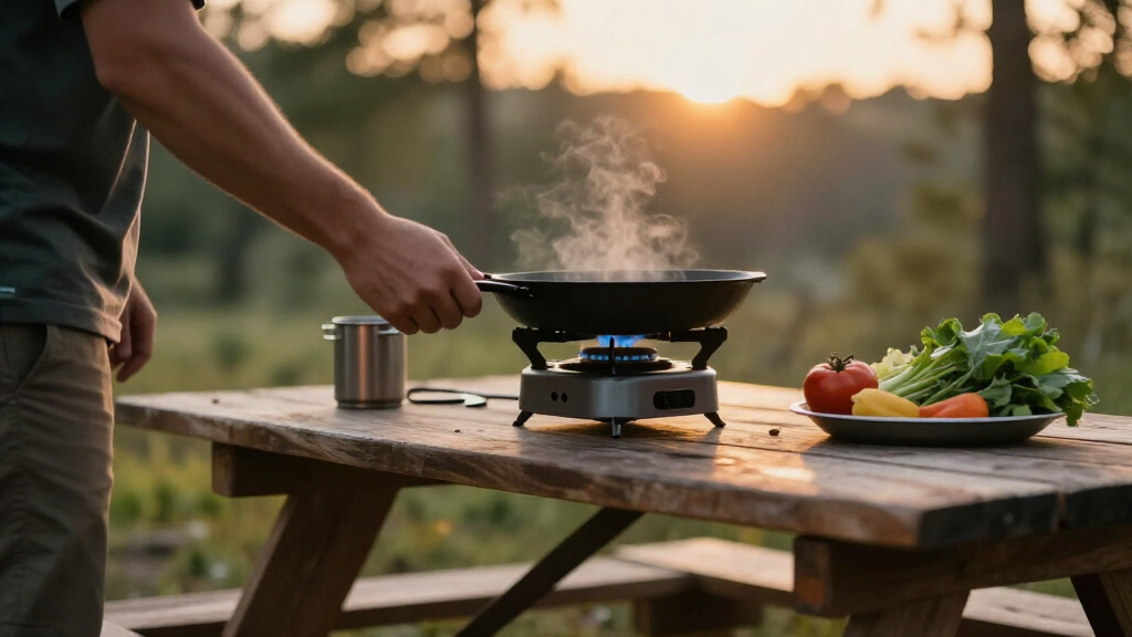 camping stove dual burner