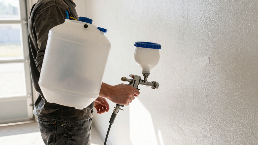 airless paint sprayer with hopper