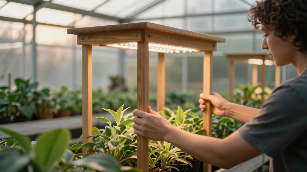 plant stands with grow lights