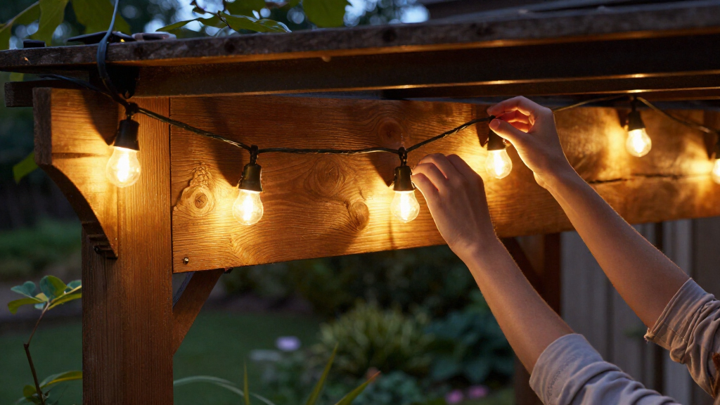 solar led string lights warm white
