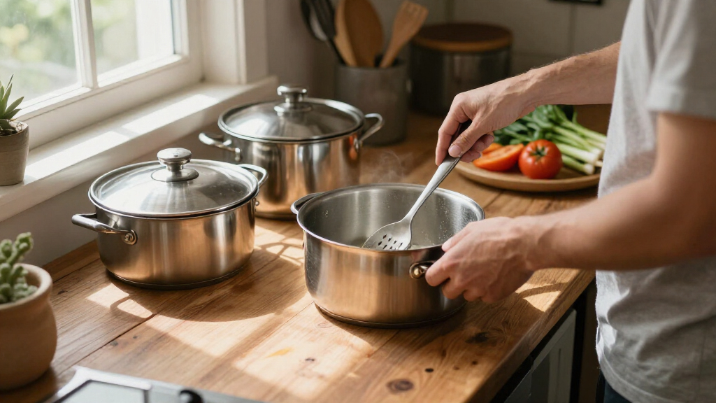tri ply stainless steel cookware set under 500