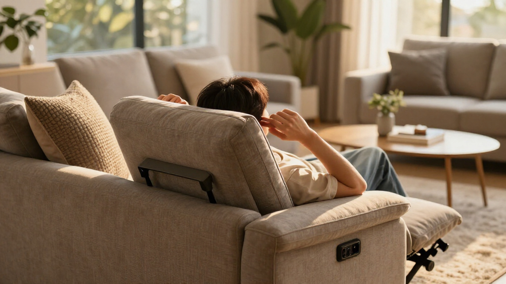reclining sofas with power headrests