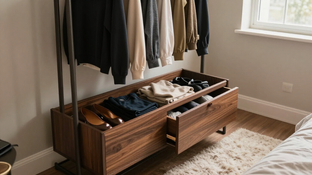 best luxury clothing rack with storage