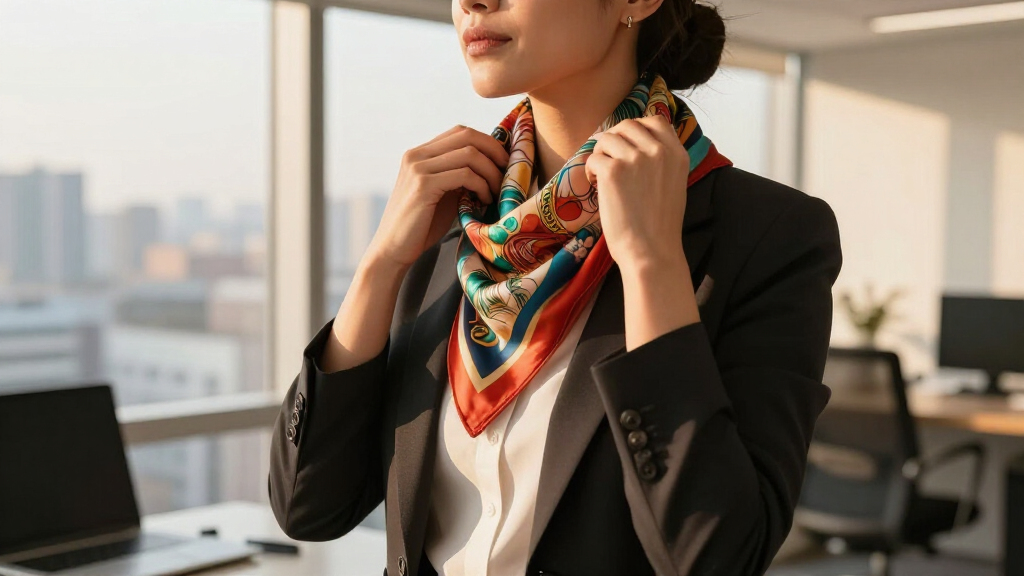 luxury silk scarves for business professionals