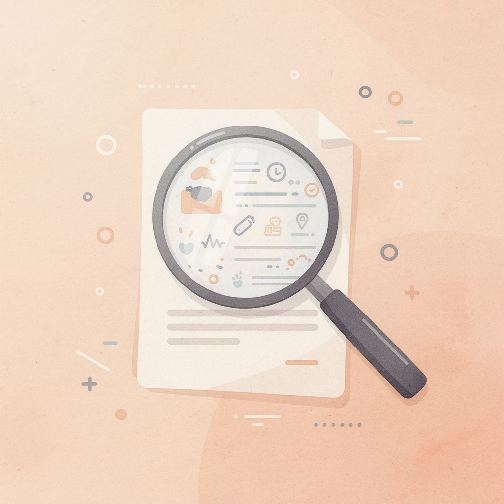 Magnifying glass examining a legacy system to identify hidden warning signs