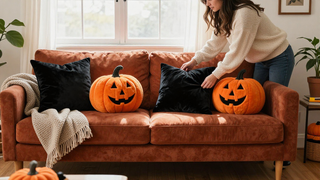 Halloween decorative throw pillows