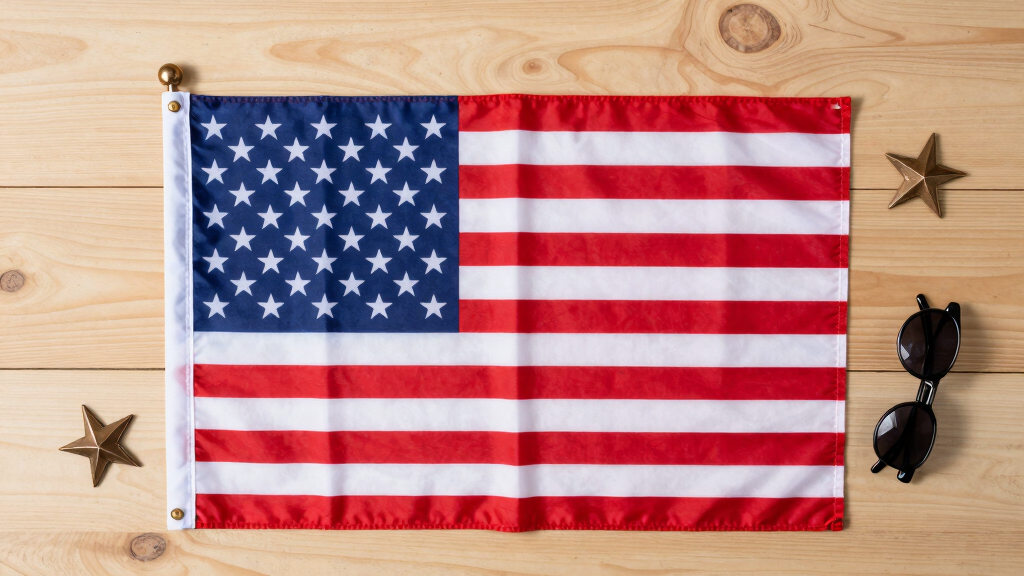 patriotic American flags
