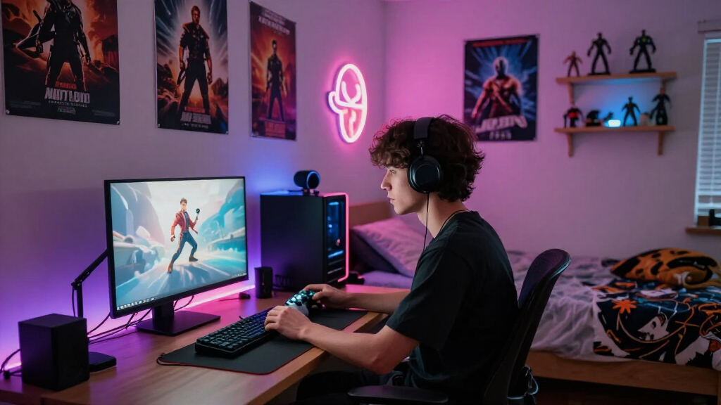 entertainment-themed dorm room decor